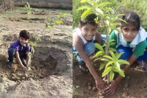 नन्हे पर्यावरण प्रेमी अर्जुन ने लगाए सैकड़ों पौधे