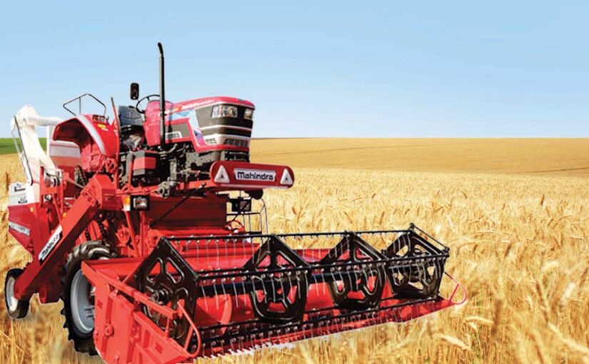 फसल कटाई व थ्रैशिंग (Harvesting and Thrashing) यंत्र महिंद्रा हार्वेस्टर
