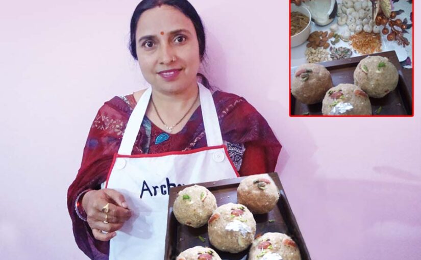 Laddu : आटा गोंद मखाना लड्डू