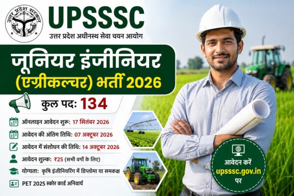 UPSSSC Junior Engineer Recruitment :  जानें आवेदन की पूरी जानकारी